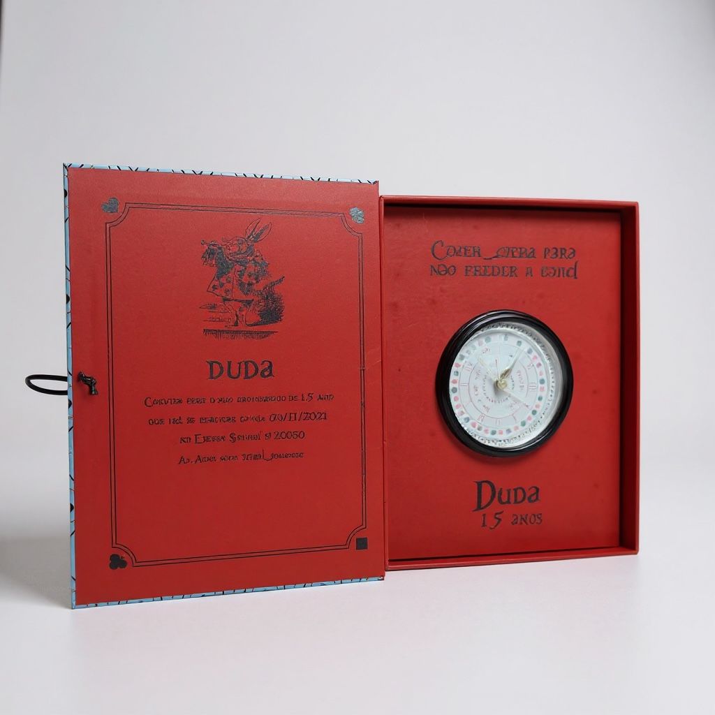 Caixa Convite Relógio