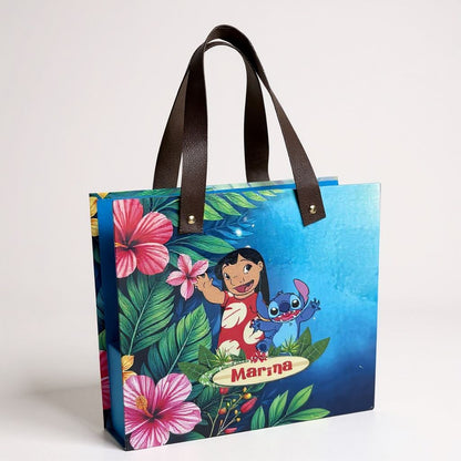 Caixa Sacola com Tela e Aquarela